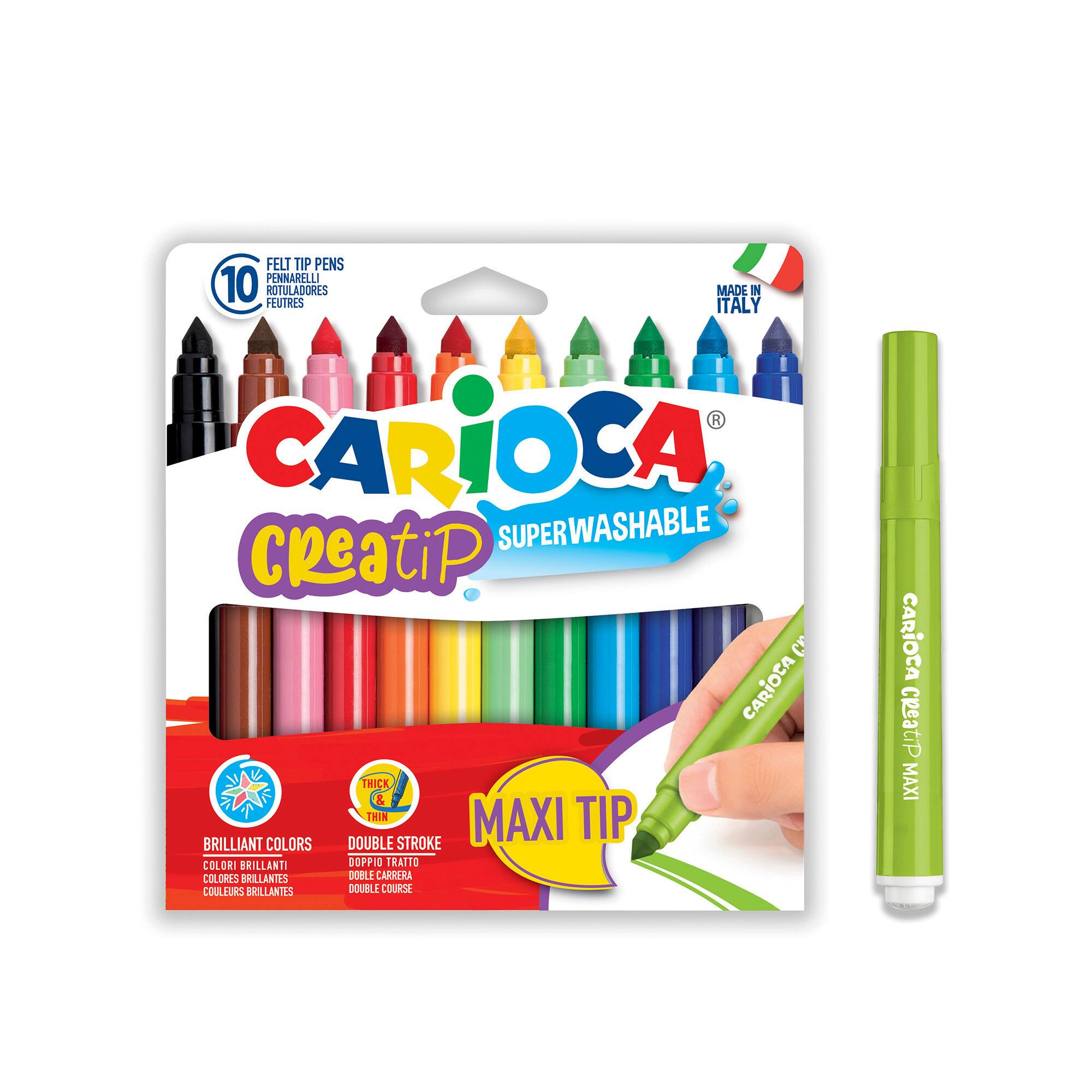 CARIOCA® Creatip Maxi Tip Washable Felt Tip Pen Set
